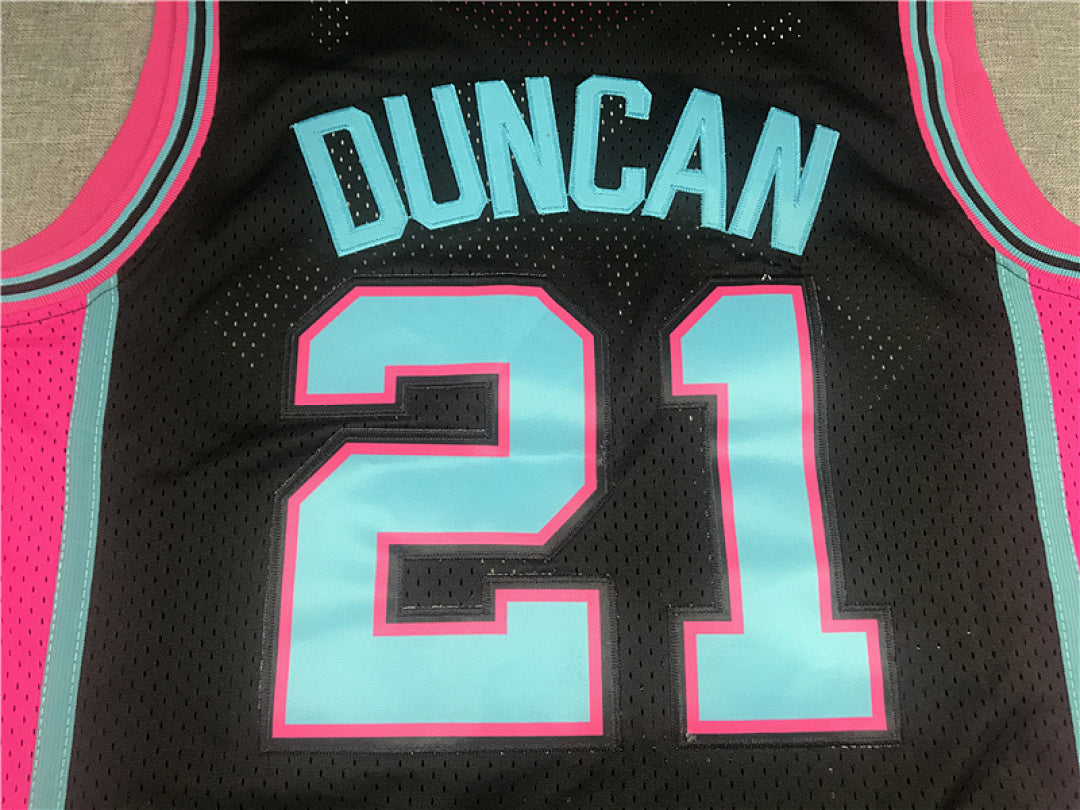 Tim Duncan #21 San Antonio Spurs 1998-1999Throwback Embroidered Jersey