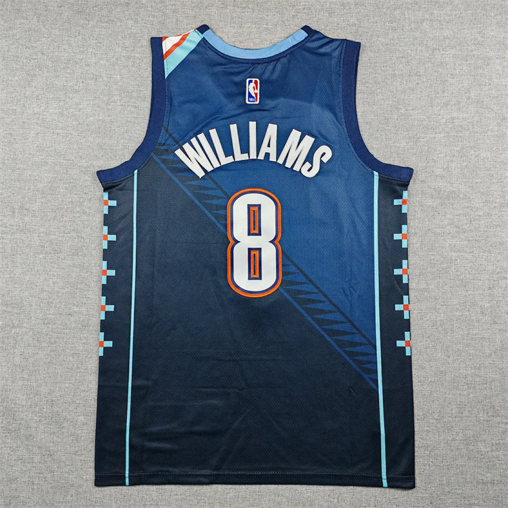 Jalen Williams#8 Oklahoma City Thunder 2026 Blue City Edition Swingman Embroidered Jersey