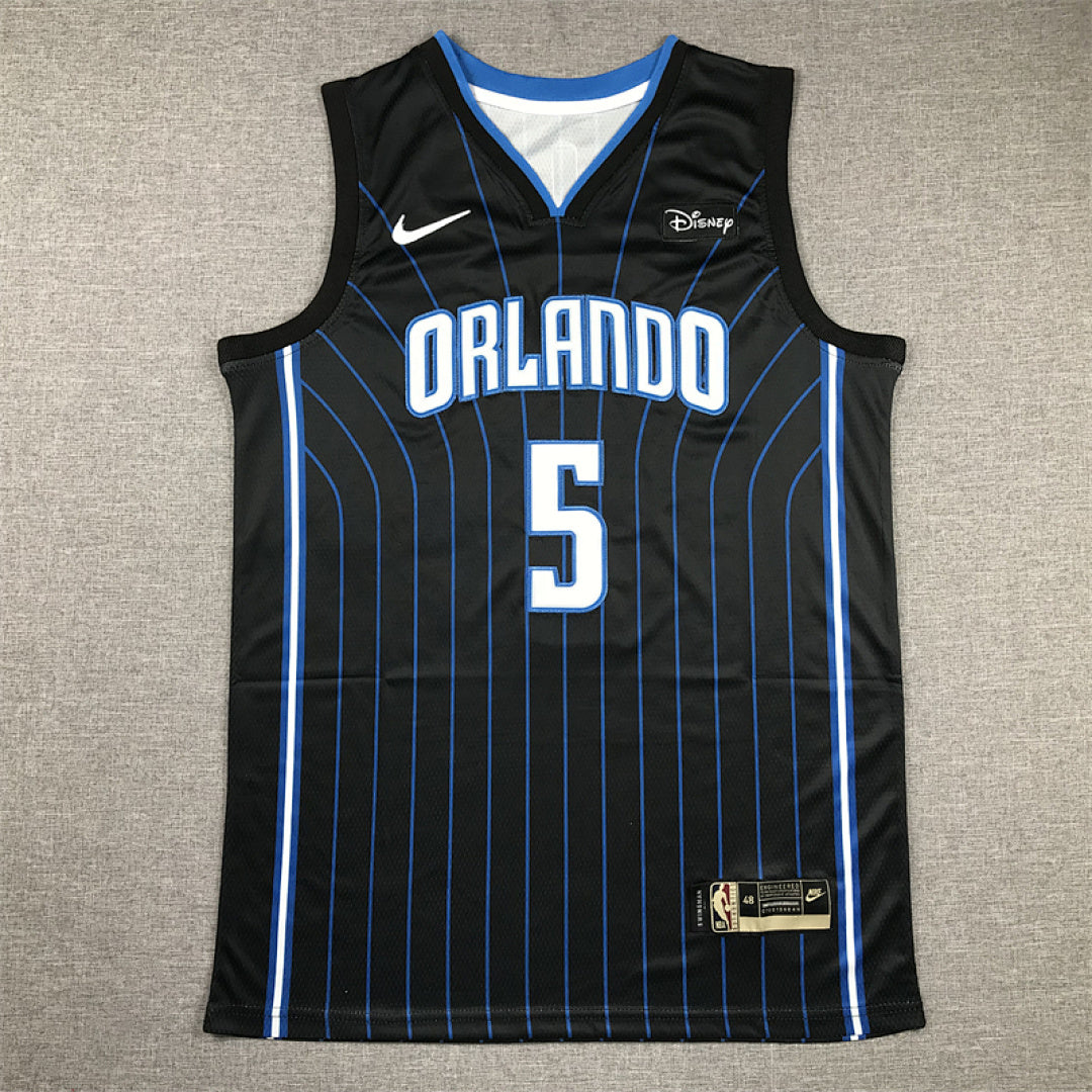 Paolo Banchero#5 Orlando Magic Black City Edition Swingman Embroidered Jersey