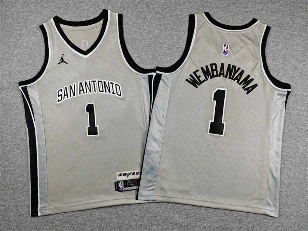 Youth Victor Wembanyama San Antonio Spurs #1 Statement Edition  Embroidered Jersey