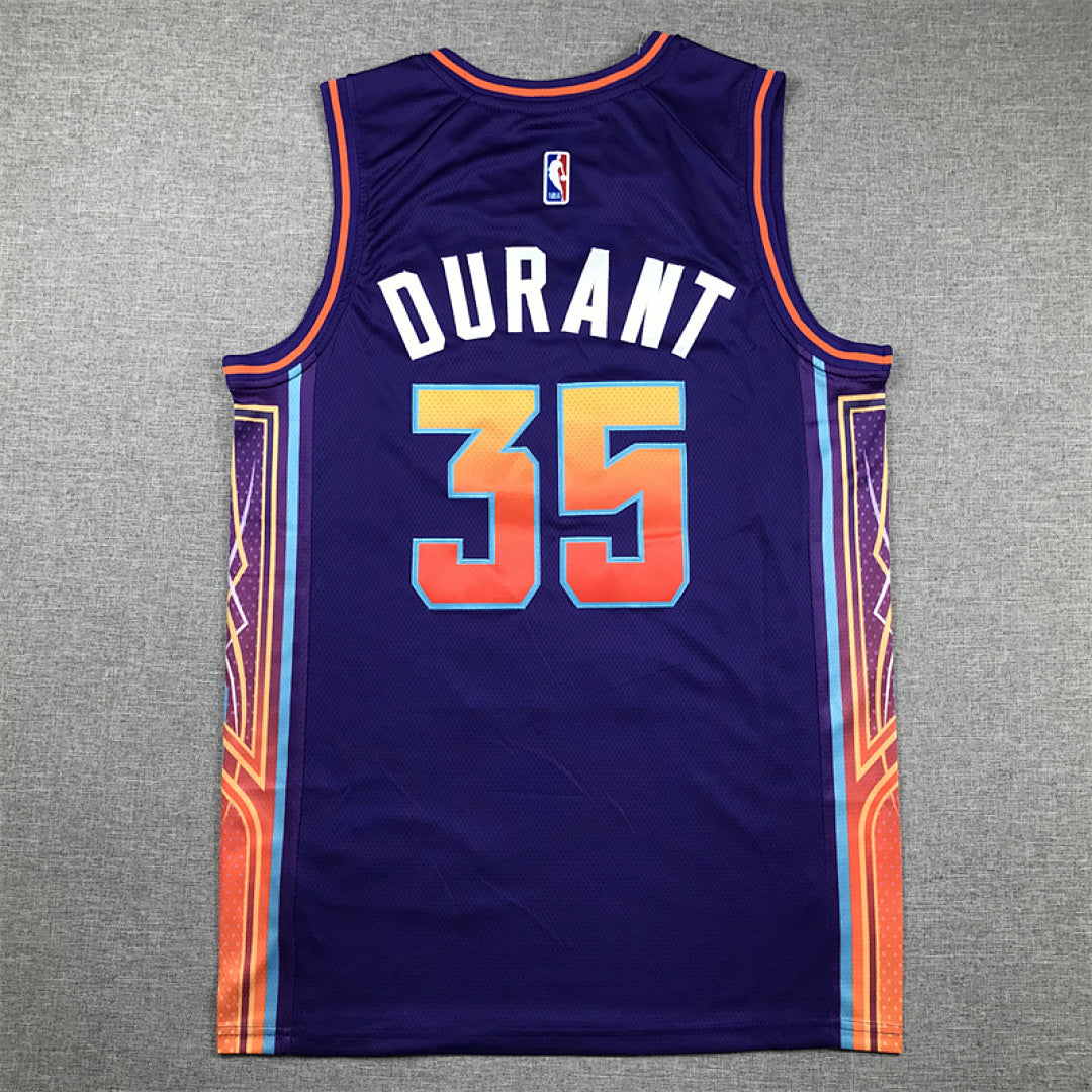 Kevin Durant #35 Phoenix Suns Purple City Edition Swingman Embroidered Jersey