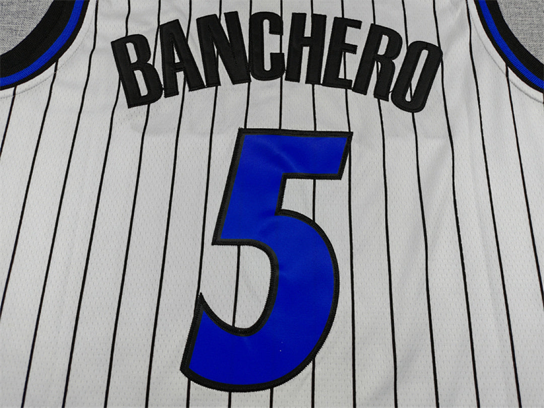 Paolo Banchero#5 Orlando Magic White City Edition Swingman Embroidered Jersey