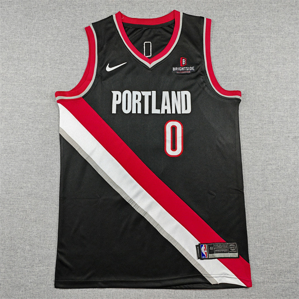 Damian Lillard #0 Portland Trail Blazers Black City Edition Swingman Embroidered Jersey