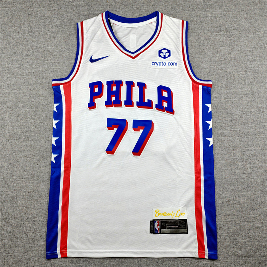 V. J. Edgecombe #77 Philadelphia 76ers White City Edition Swingman Embroidered Jersey