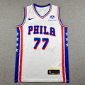 V. J. Edgecombe #77 Philadelphia 76ers White City Edition Swingman Embroidered Jersey