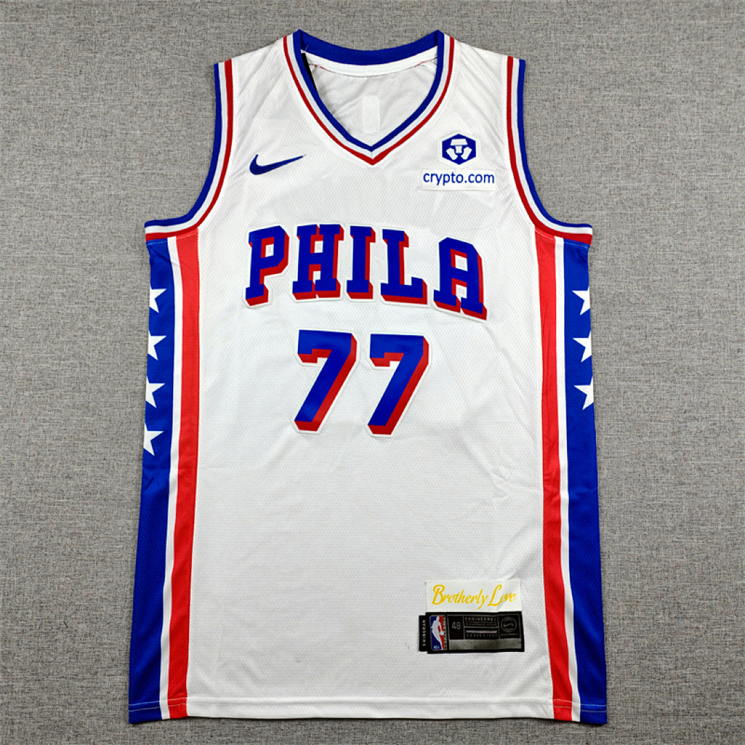 V. J. Edgecombe #77 Philadelphia 76ers White City Edition Swingman Embroidered Jersey