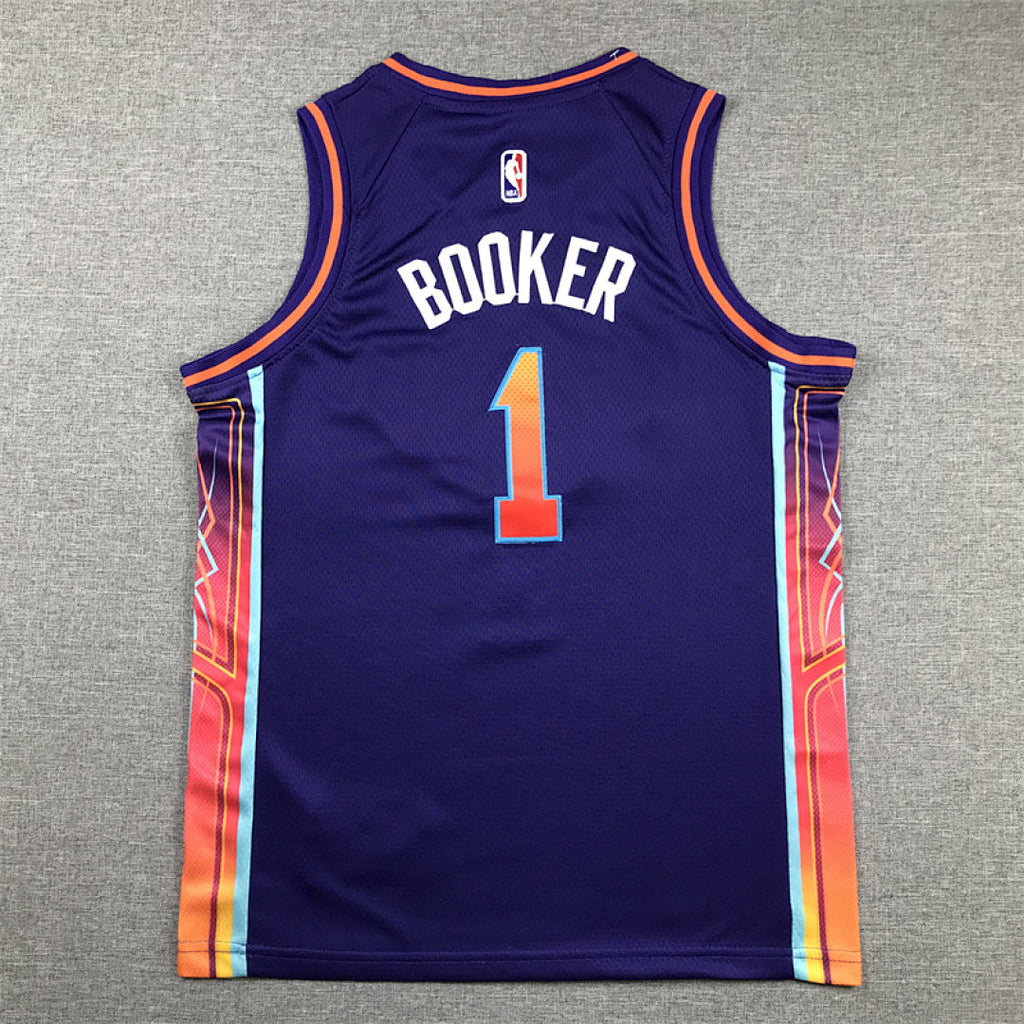 Youth Devin Booker Phoenix Suns #1 City Edition Swingman Embroidered Jersey