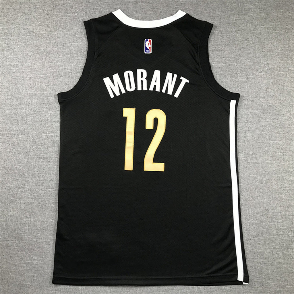 Ja Morant# 12 Memphis Grizzlies 2024 Black City Edition Swingman Embroidered Jersey