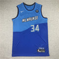 Giannis Antetokounmpo# 34 Milwaukee Bucks City Edition Swingman Embroidered Jersey