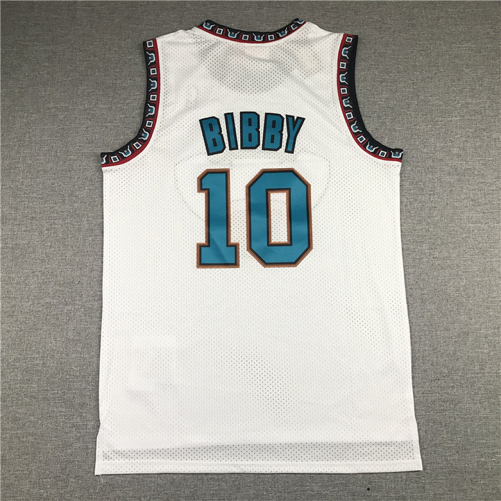 Mike Bibby# 10 Memphis Grizzlies 1998-99 White Throwback Embroidered Jersey