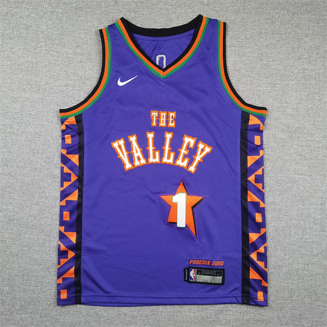 Youth Devin Booker Phoenix Suns #1 City Edition Swingman Embroidered Jersey