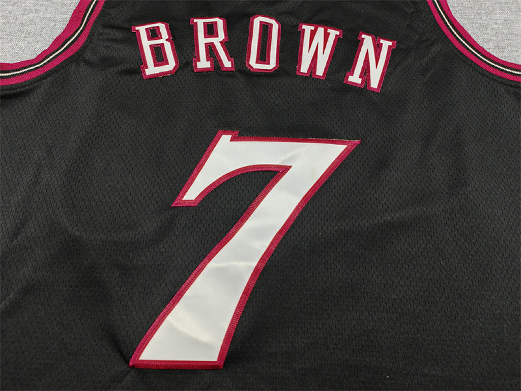 Philadelphia 76ers Jaylen Brown #7 Black Jersey – Embroidered