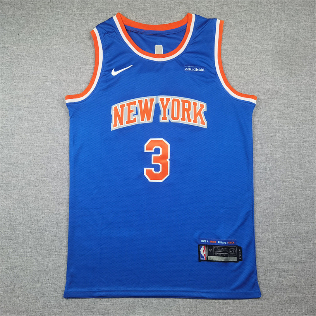 Josh Hart#3 New York Knicks Blue City Edition Swingman Embroidered Jersey