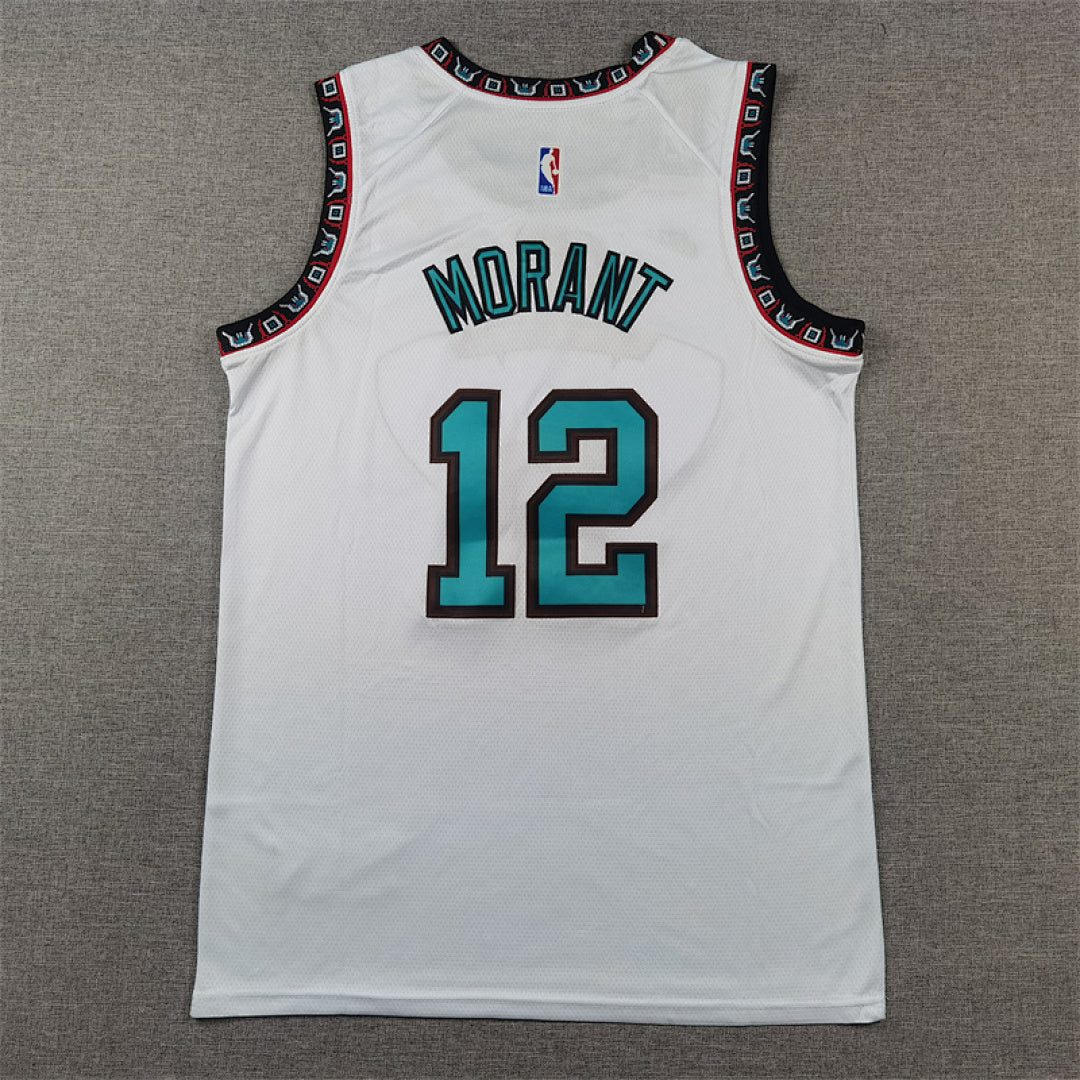 Ja Morant# 12 Memphis Grizzlies White City Edition Swingman Embroidered Jersey