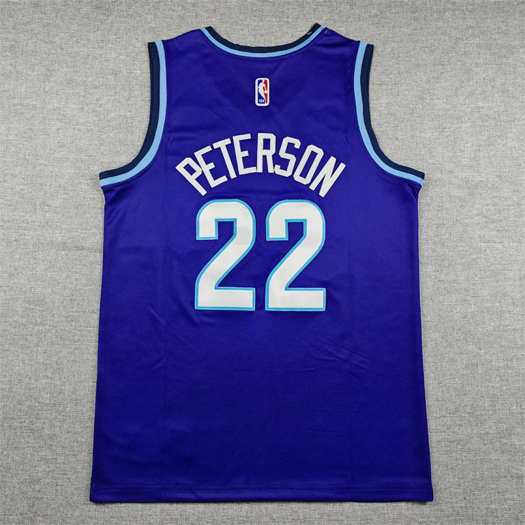 Utah Jazz Darryn Peterson #22 Purple Jersey – Embroidered