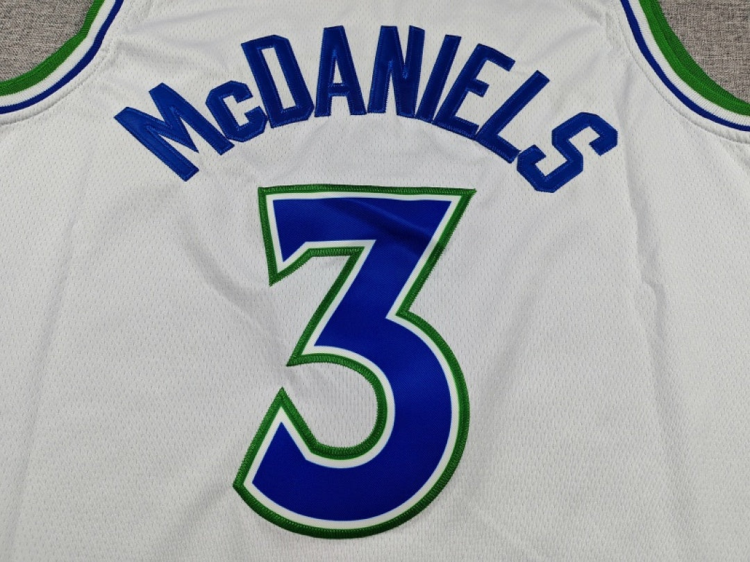 Minnesota Timberwolves Stephon Marbury #3 White Jersey – Embroidered