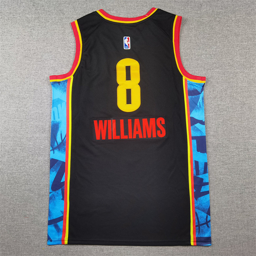 Jalen Williams#8 Oklahoma City Thunder 2025 Black City Edition Swingman Embroidered Jersey