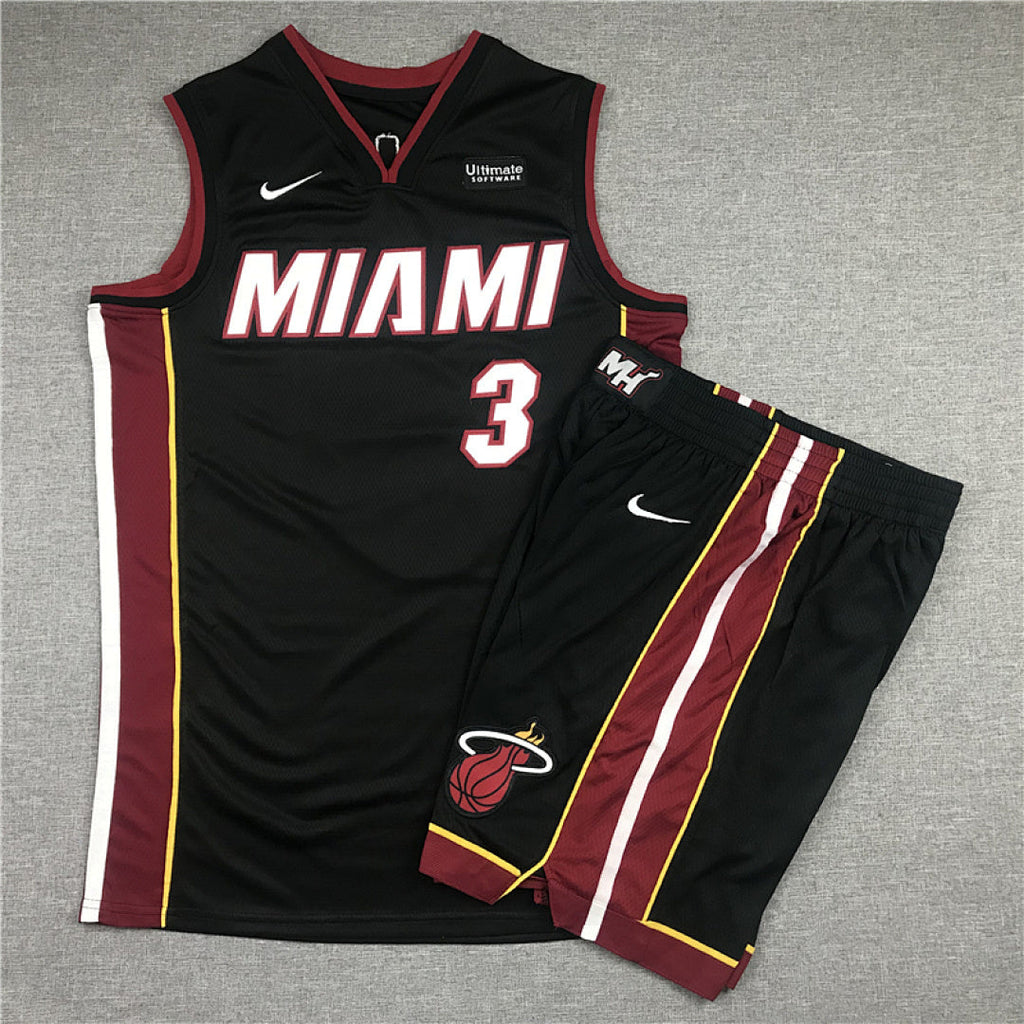 Miami Heat Dwyane Wade #3 City Edition Swingman Set — Embroidered