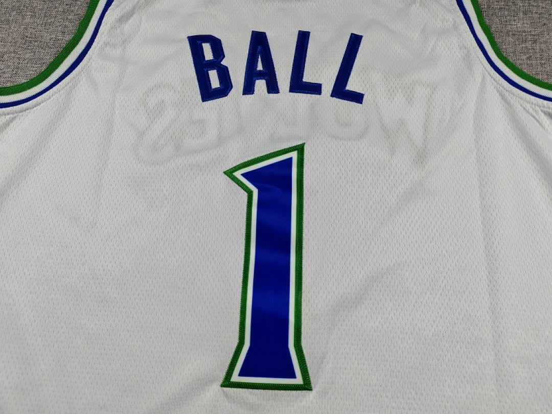 Minnesota Timberwolves LaMelo Ball #1 White Jersey – Embroidered