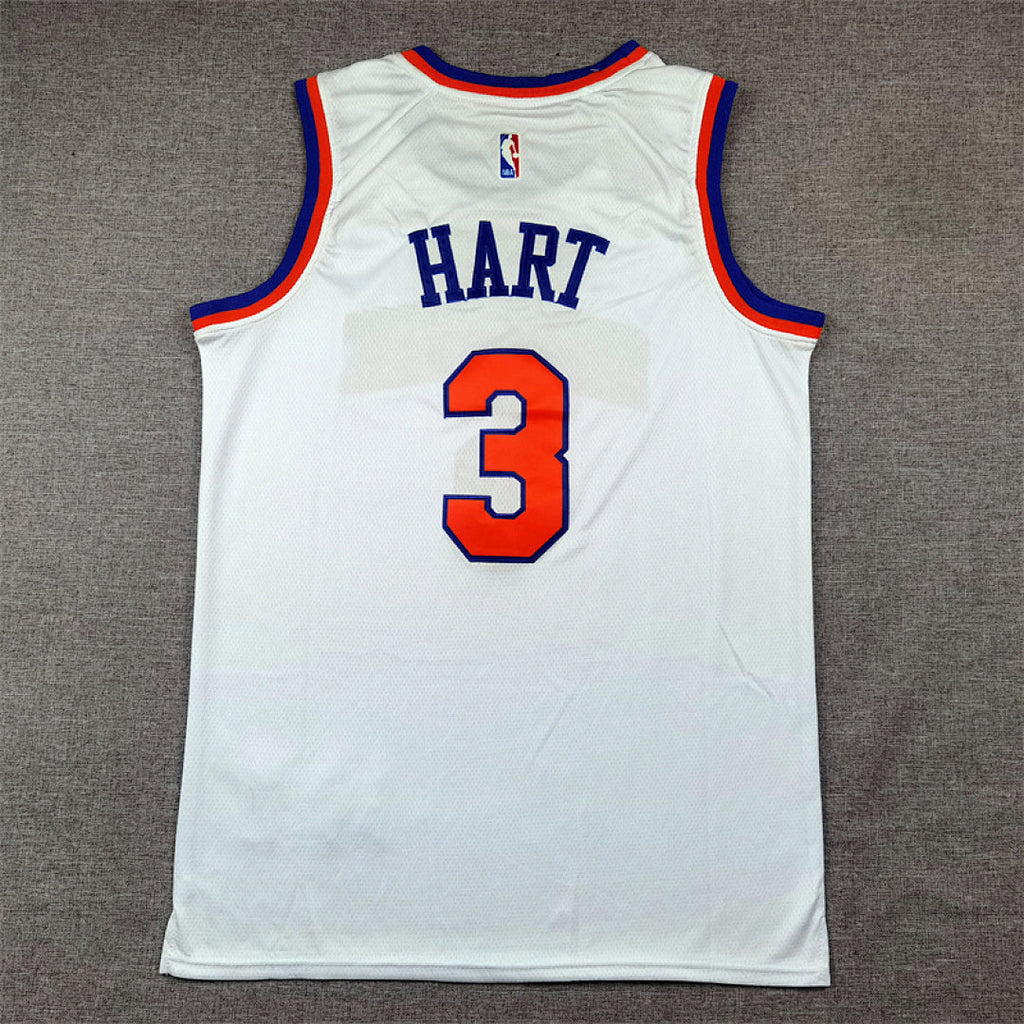 Josh Hart#3 New York Knicks White City Edition Swingman Embroidered Jersey
