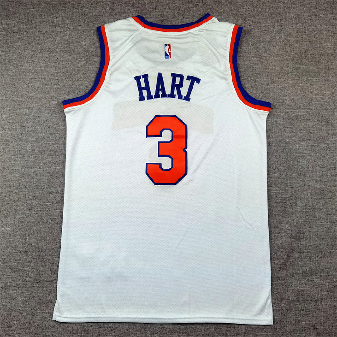Josh Hart#3 New York Knicks White City Edition Swingman Embroidered Jersey