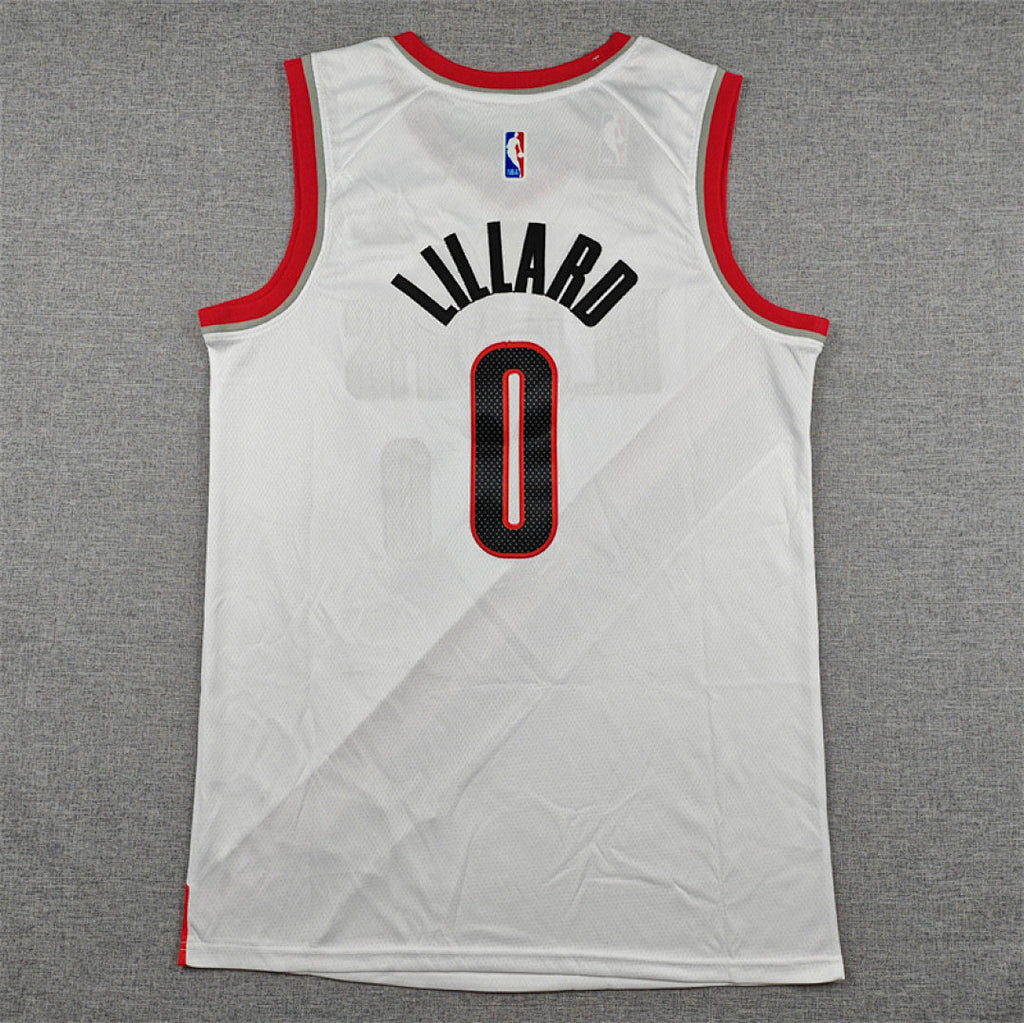 Damian Lillard #0 Portland Trail Blazers White City Edition Swingman Embroidered Jersey