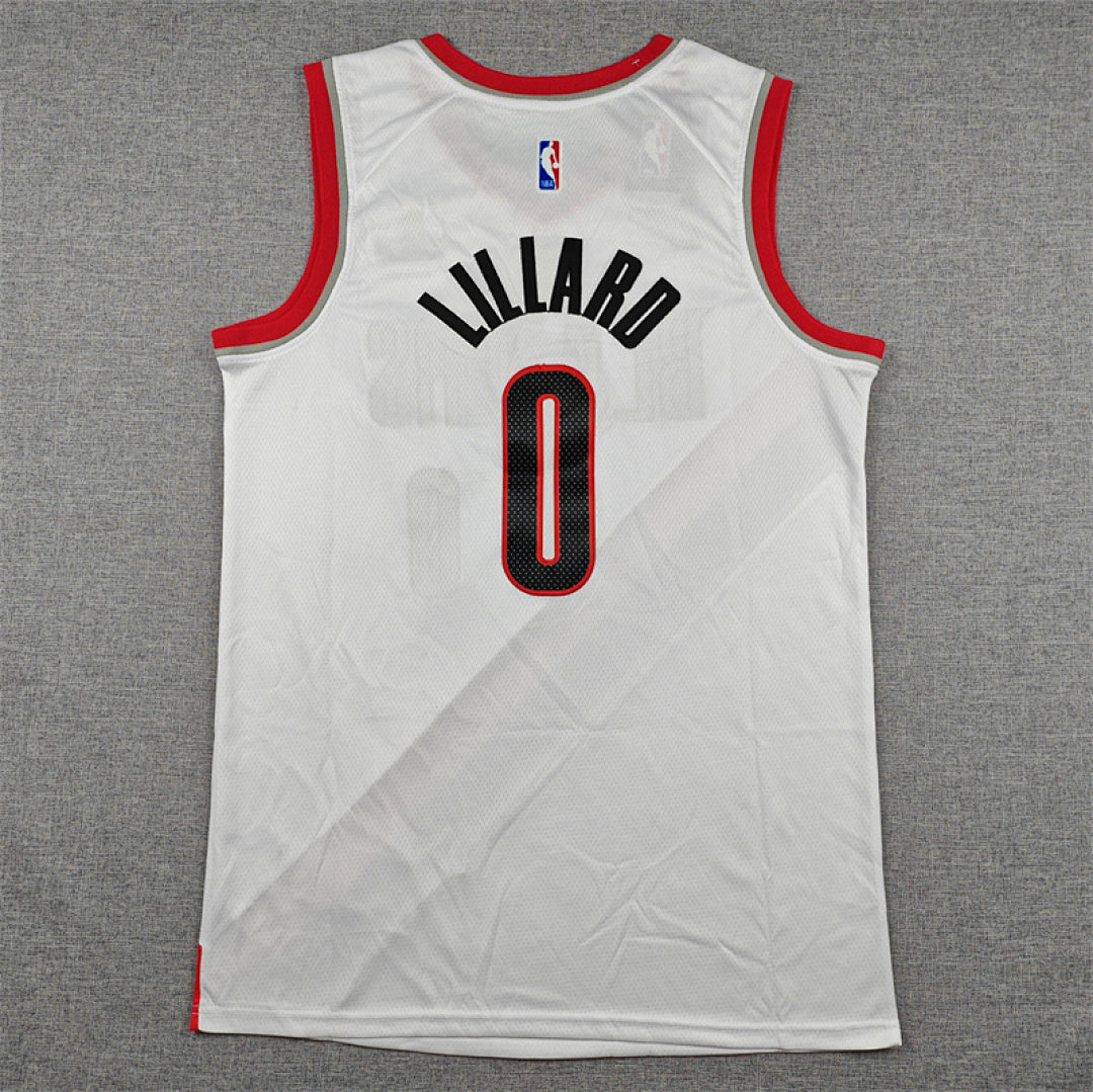Damian Lillard #0 Portland Trail Blazers White City Edition Swingman Embroidered Jersey