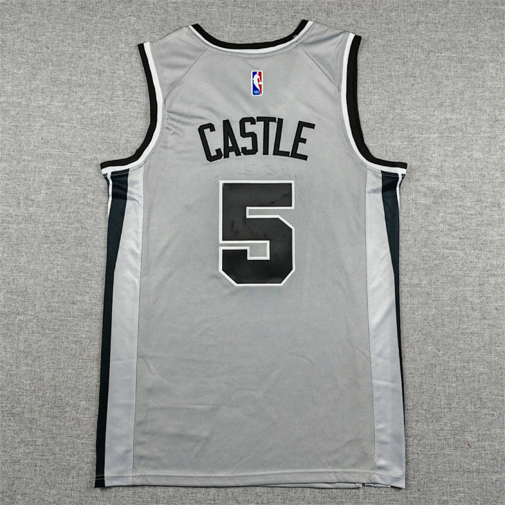 Stephon Castle #5 San Antonio Spurs City Edition Swingman Embroidered Jersey