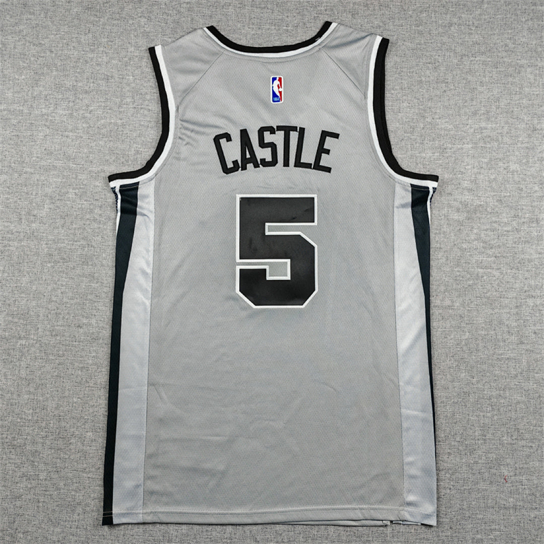 Stephon Castle #5 San Antonio Spurs City Edition Swingman Embroidered Jersey