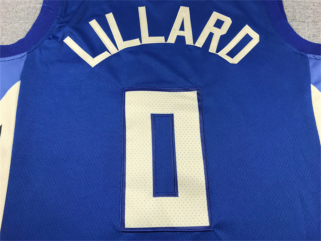 Damian Lillard# 0 Milwaukee Bucks City Edition Swingman Embroidered Jersey