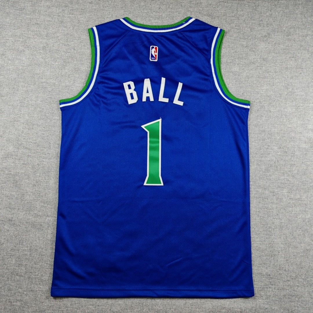 Minnesota Timberwolves LaMelo Ball #1 Blue Jersey – Embroidered