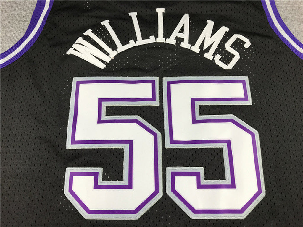 Jason Chandler Williams #55 Sacramento Kings 1998-99 Black Throwback Embroidered Jersey