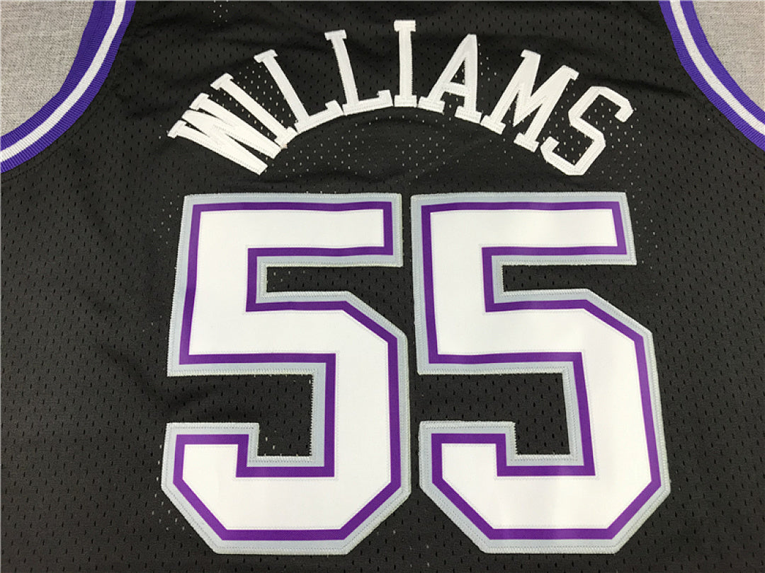 Jason Chandler Williams #55 Sacramento Kings 1998-99 Black Throwback Embroidered Jersey