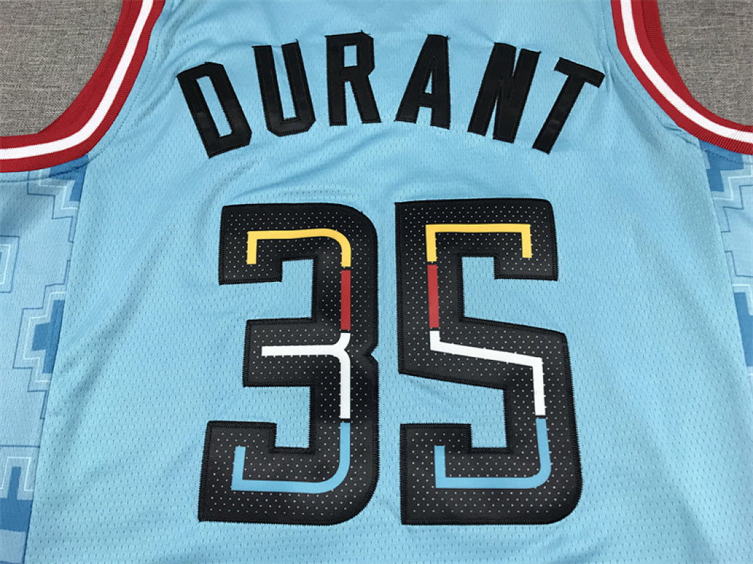 Kevin Durant#35 Phoenix Suns Blue City Edition Swingman Embroidered Jersey