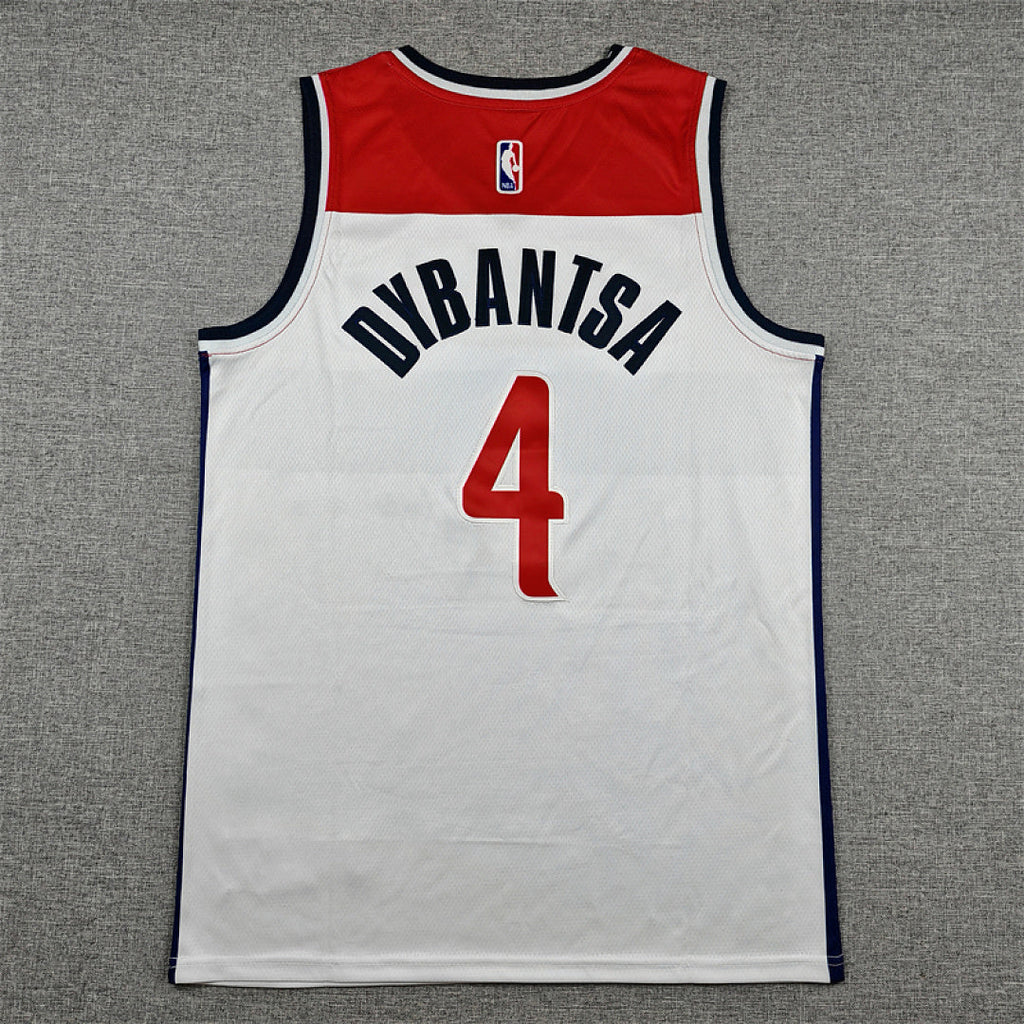 Washington Wizards AJ Dybantsa #4 White Jersey – Embroidered