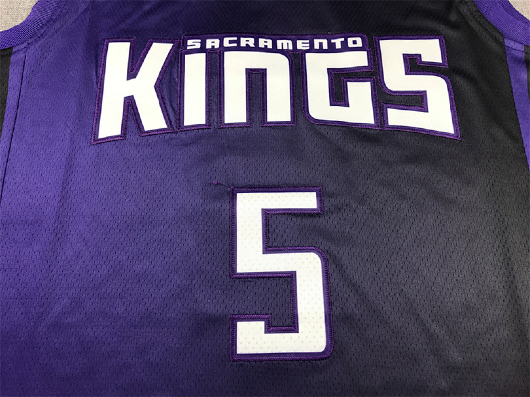 De'Aaron Fox #5 Sacramento Kings Black City Edition Swingman Embroidered Jersey
