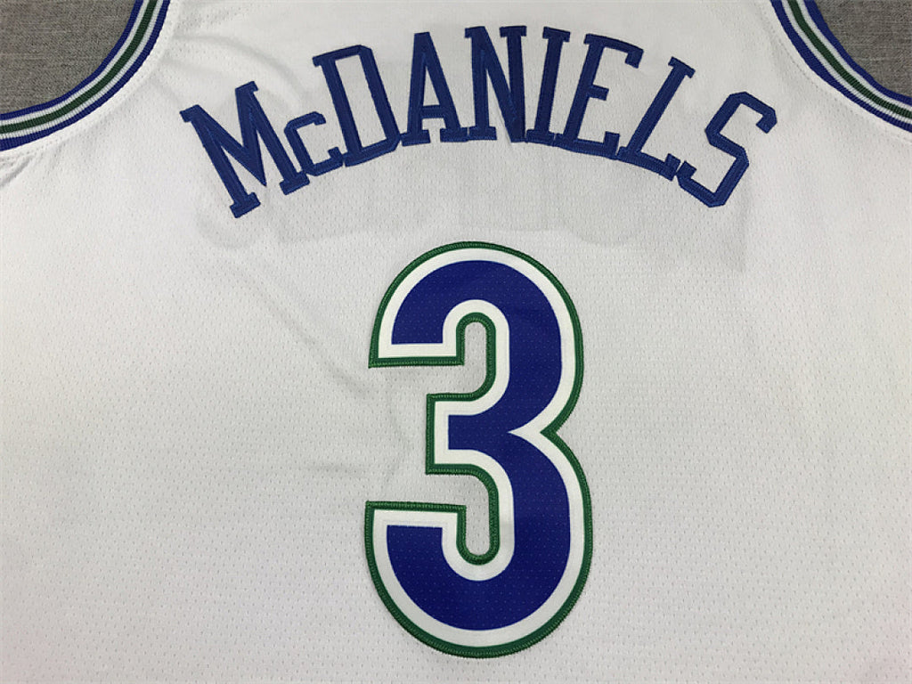 Jaden McDaniels #3 Minnesota Timberwolves White City Edition Swingman Embroidered Jersey
