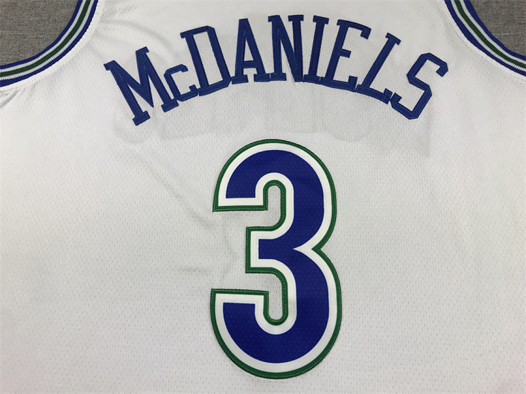 Jaden McDaniels #3 Minnesota Timberwolves White City Edition Swingman Embroidered Jersey