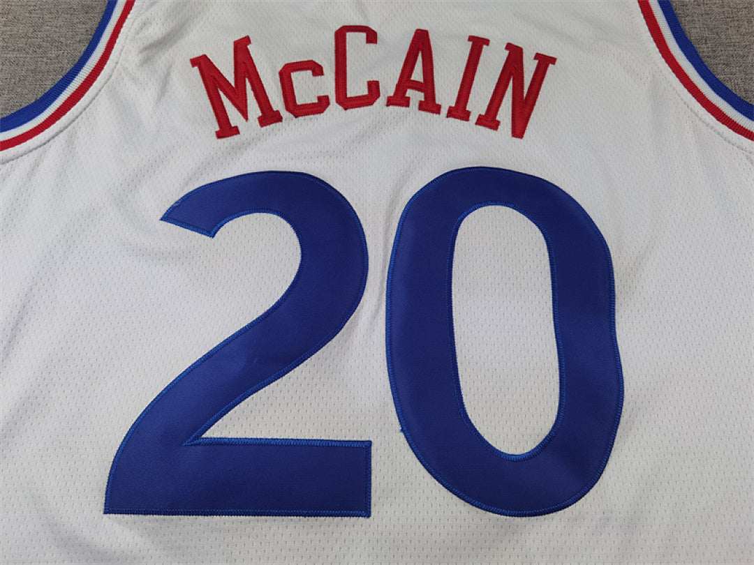 Jared Dane McCain #20 Philadelphia 76ers White City Edition Swingman Embroidered Jersey