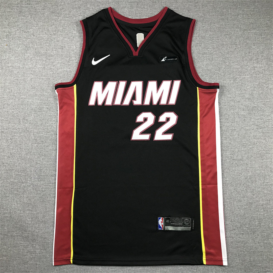 Jimmy Butler# 22 Miami Heat Black City Edition Swingman Embroidered Jersey