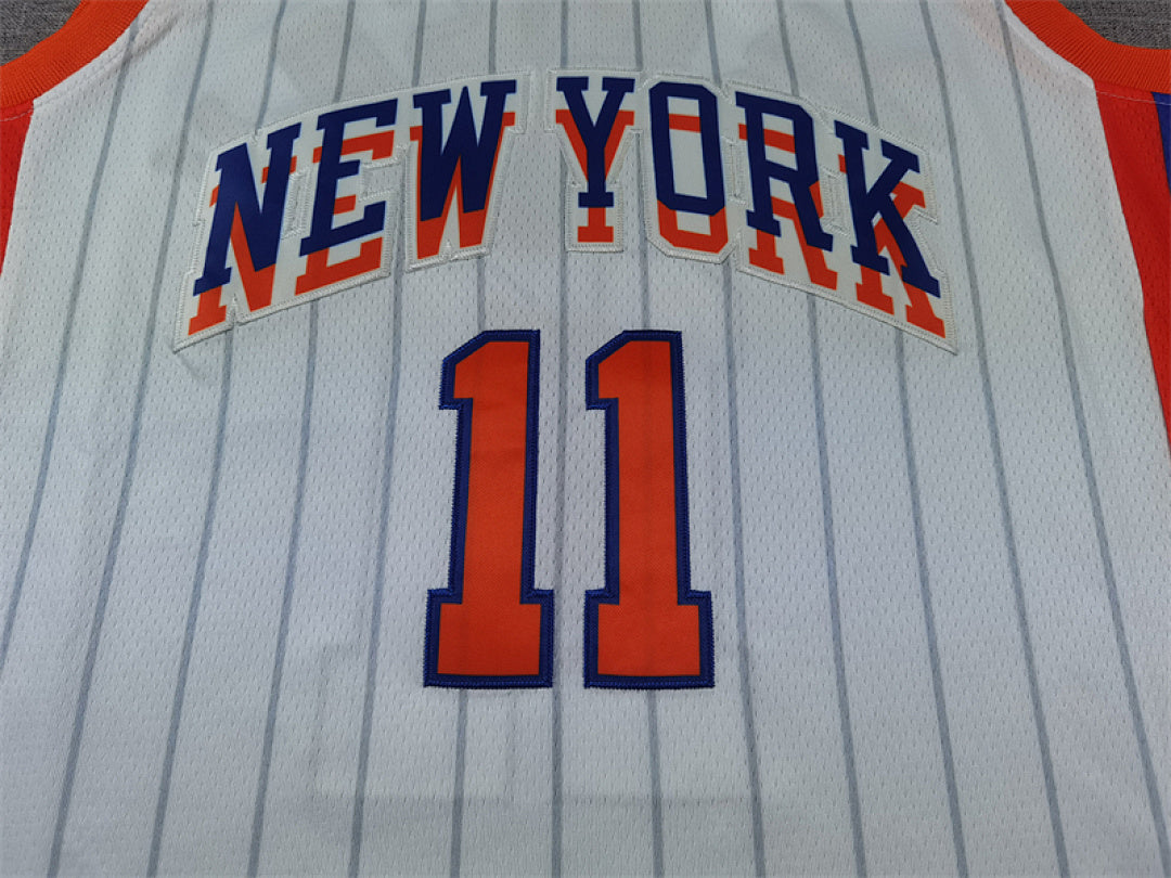Jalen Brunson#11 New York Knicks 2025 White City Edition Swingman Embroidered Jersey