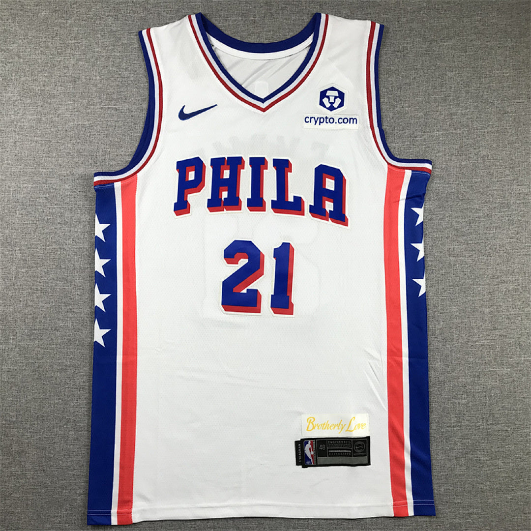 Joel Embiid #21 Philadelphia 76ers White City Edition Swingman Embroidered Jersey