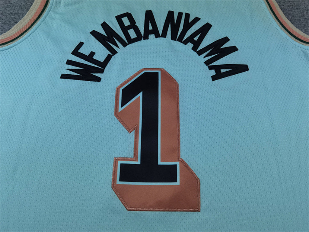 Victor Wembanyama #1 San Antonio Spurs 2025 City Edition Swingman Embroidered Jersey