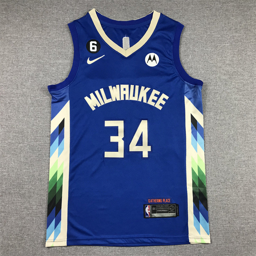 Giannis Antetokounmpo# 34 Milwaukee Bucks 2023 City Edition Swingman Embroidered Jersey