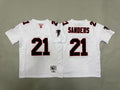 Youth Deion Sanders Atlanta Falcons #21 White Retro Embroidered Jersey