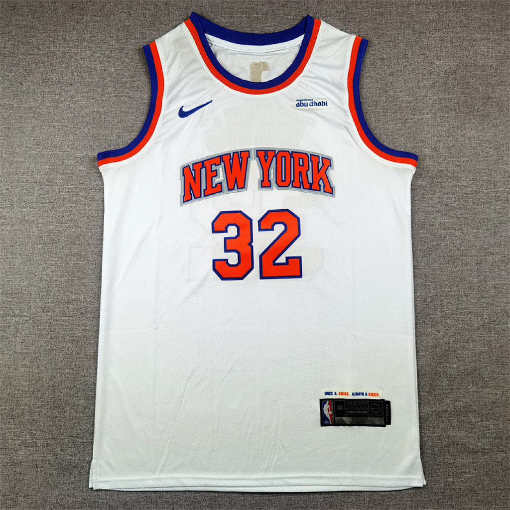 Karl-Anthony Towns#32 New York Knicks White City Edition Swingman Embroidered Jersey