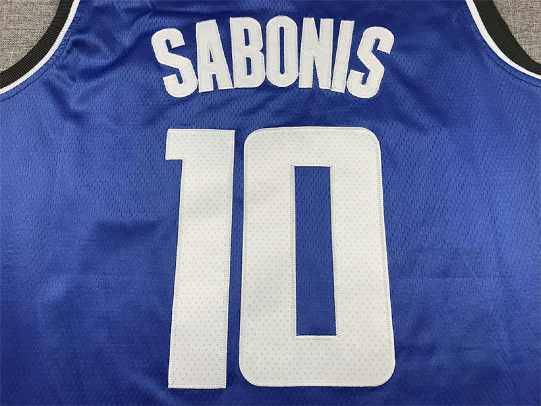 Domantas Sabonis#10 Sacramento Kings Blue City Edition Swingman Embroidered Jersey