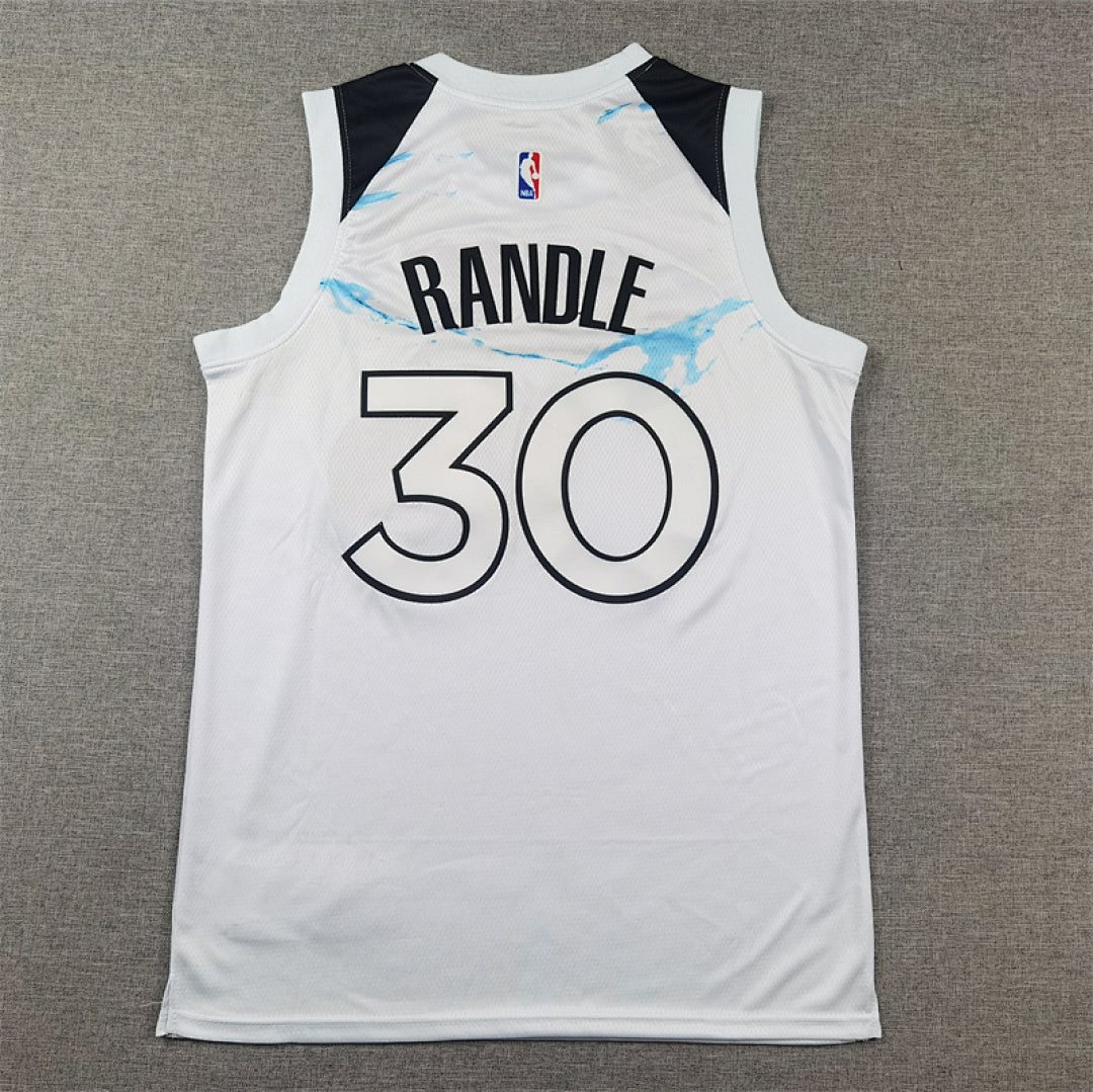 Julius Randle #30 Minnesota Timberwolves 2025 White City Edition Swingman Embroidered Jersey