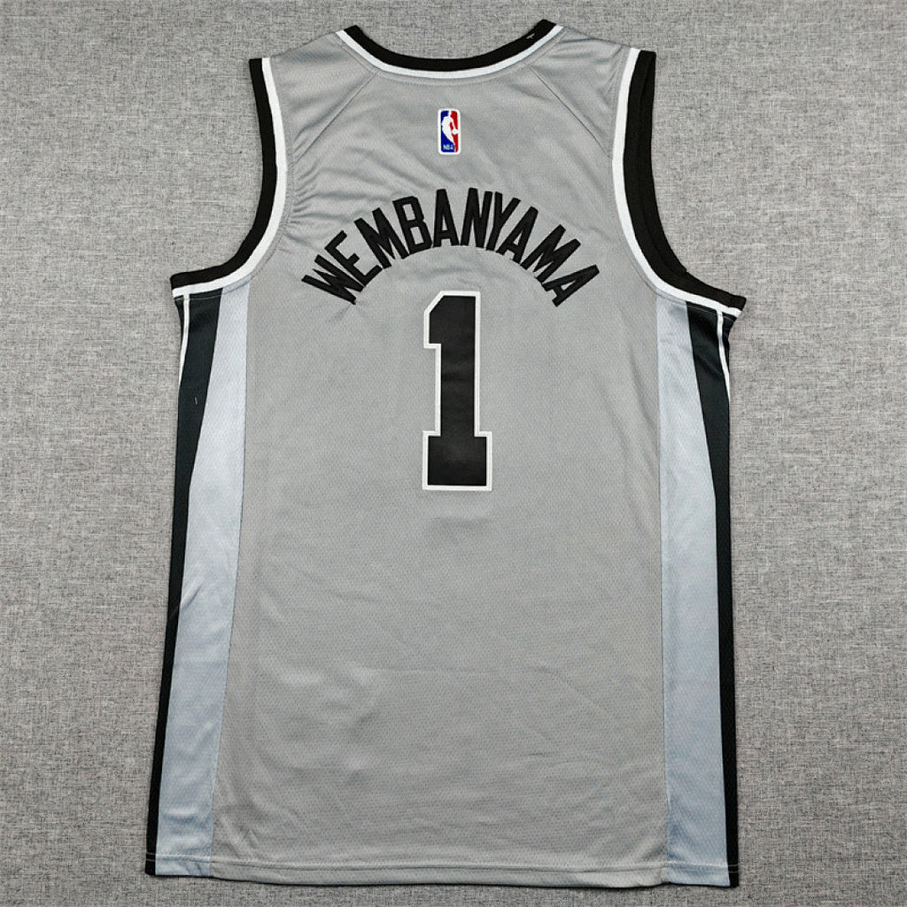 Victor Wembanyama #1 San Antonio Spurs Gray City Edition Swingman Embroidered Jersey  [Pre-Order]