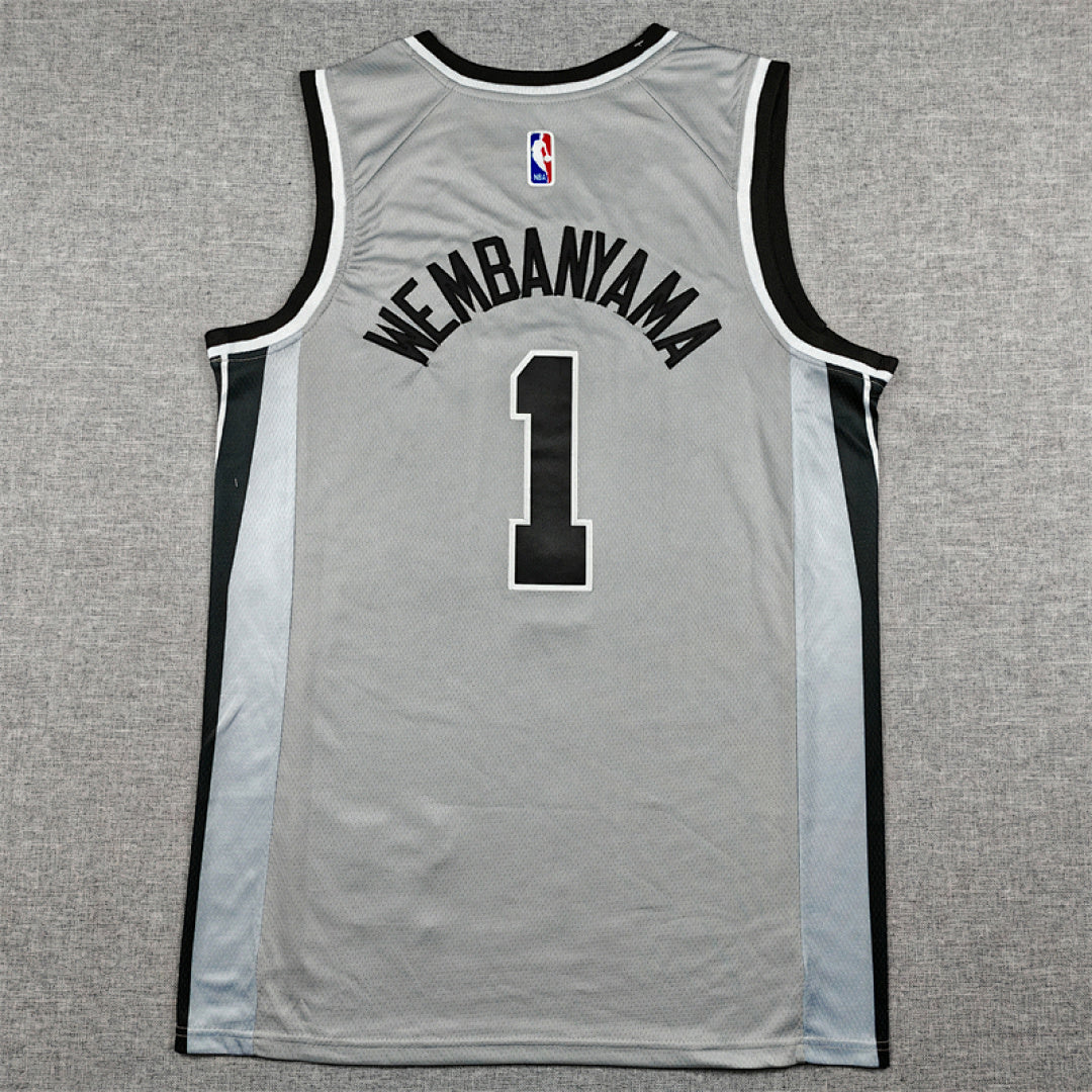 Victor Wembanyama #1 San Antonio Spurs Gray City Edition Swingman Embroidered Jersey  [Pre-Order]